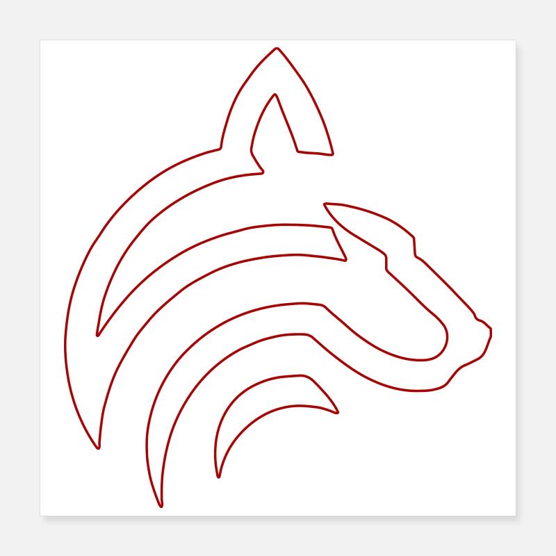 Wolf Poster 40x40 cm