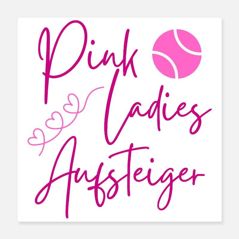 Rose Dames Astérisque Design Poster 40 x 40 cm