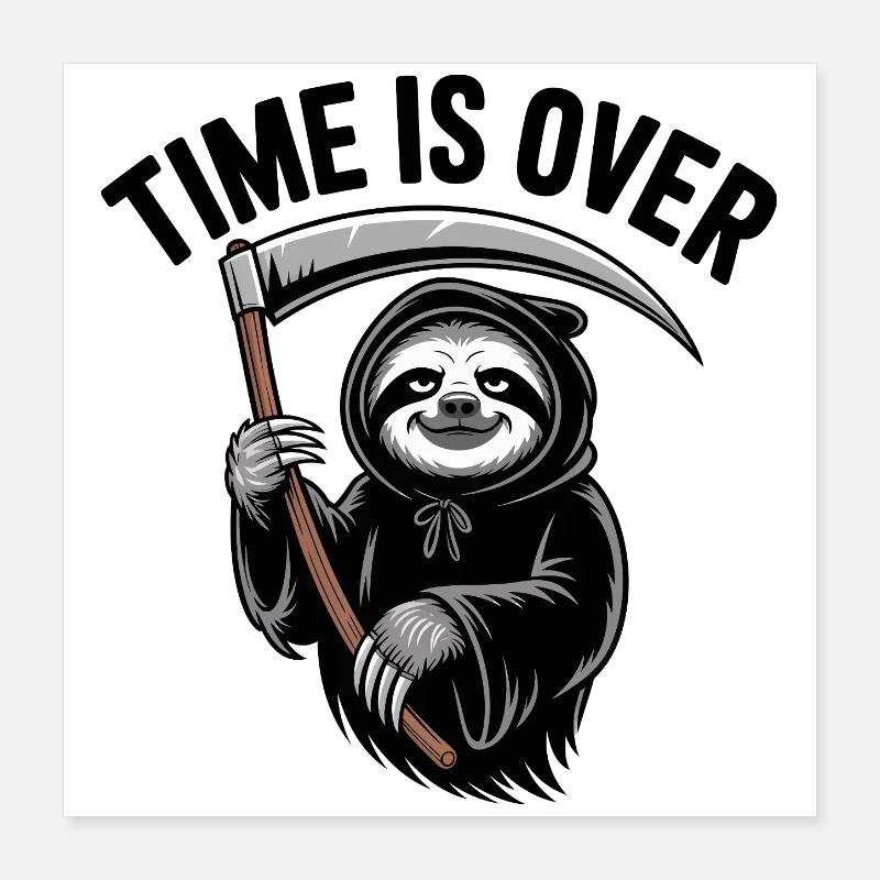 Grim Reaper Sloth Poster 16" x 16" (40x40 cm)