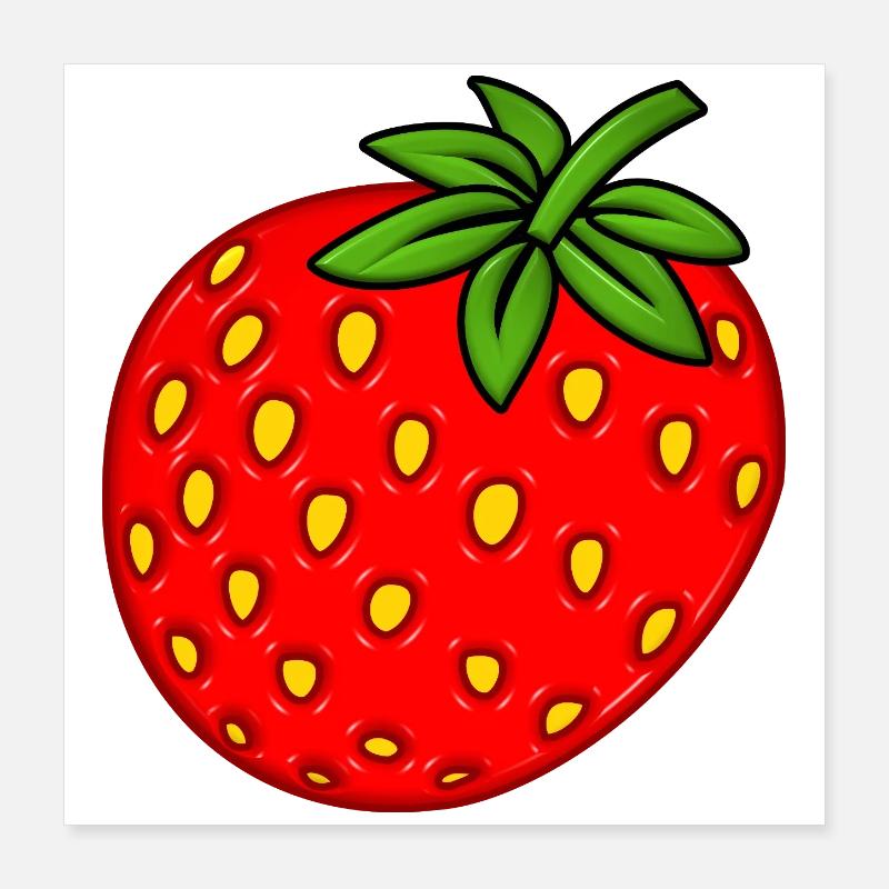 Fraise Poster 40 x 40 cm
