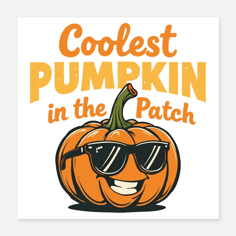 La citrouille la plus cool du champ Poster 40 x 40 cm