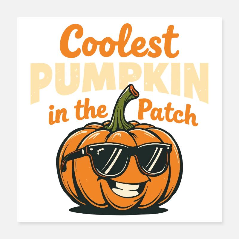 Der coolste Kürbis im Patch Poster 40x40 cm