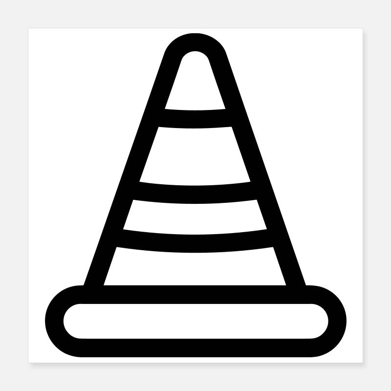 cône de signalisation Poster 40 x 40 cm