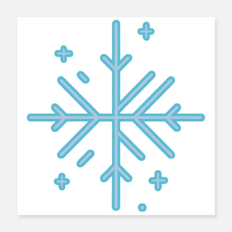 SNOWFLAKE Poster 16" x 16" (40x40 cm)