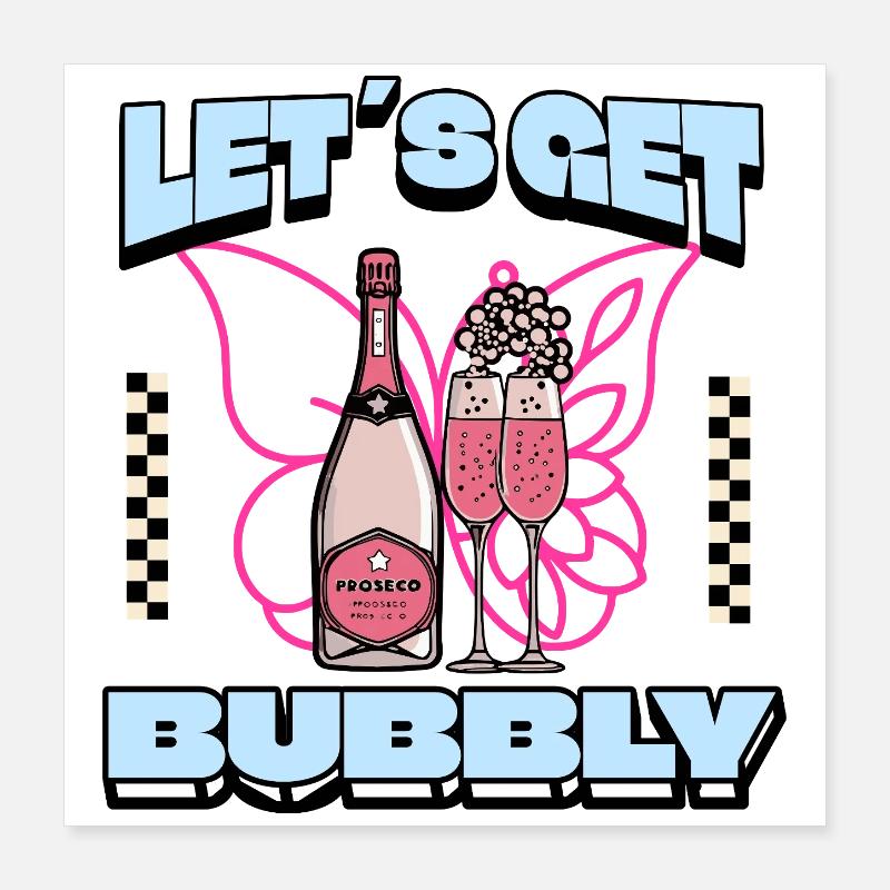 On devient Pétillant – Vibrations Prosecco Spritz, enterrement de vie de garçon Poster 40 x 40 cm