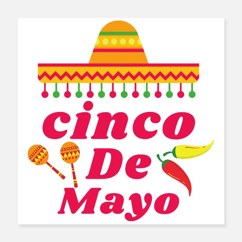 Cinco de Mayo Hat Party Poster 40 x 40 cm