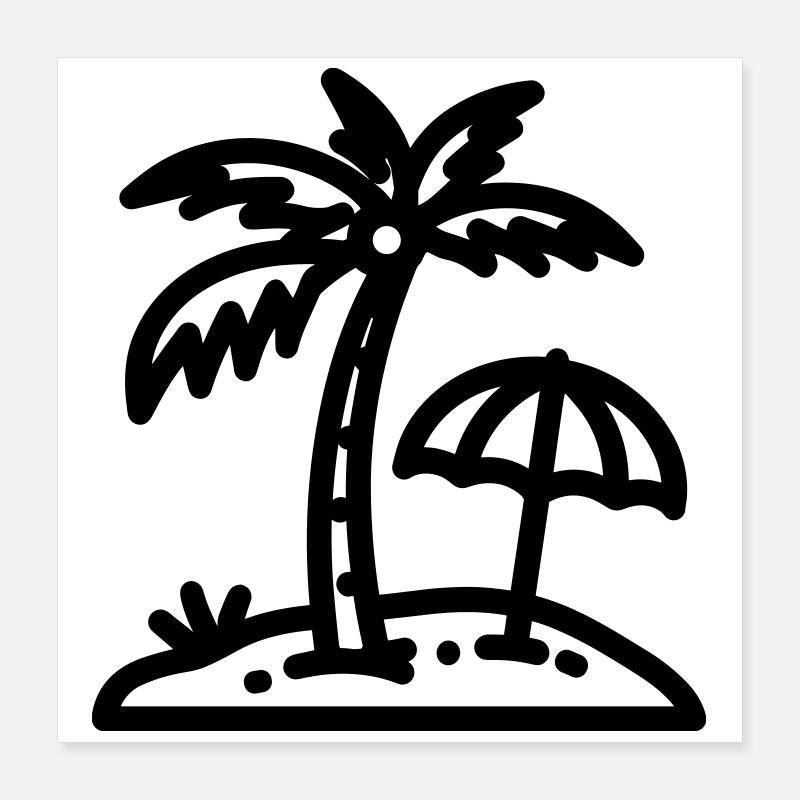 Vacances Poster 40 x 40 cm