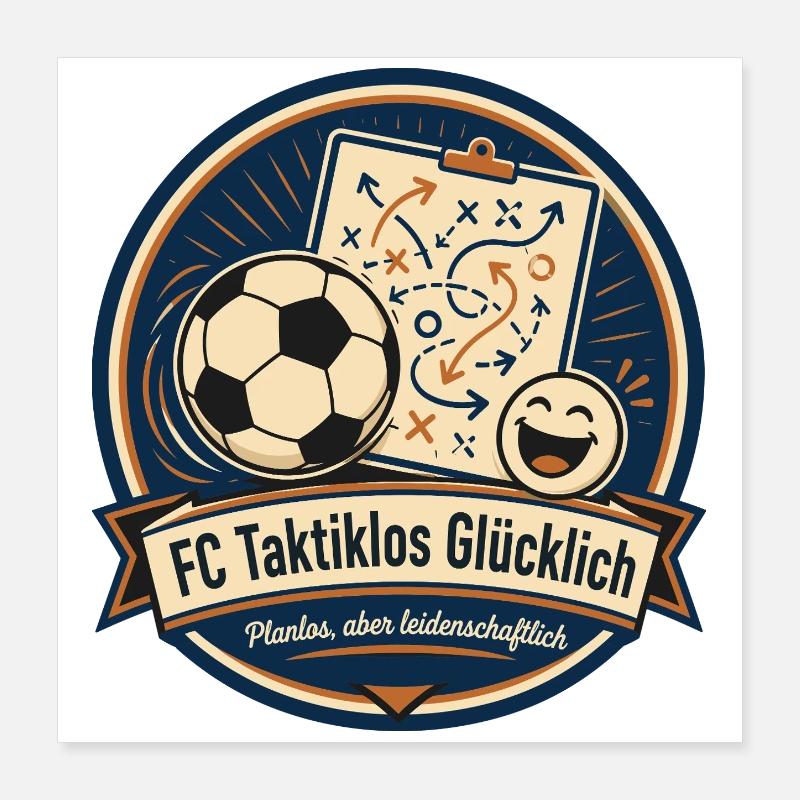 FC Taktiklos Glücklich Poster 40x40 cm