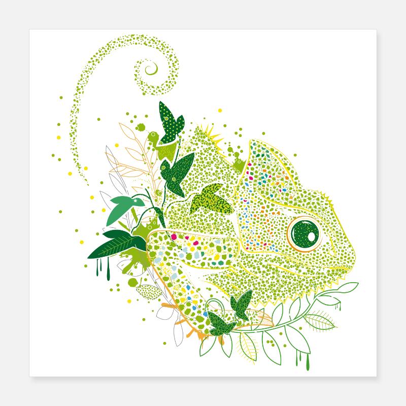 Chameleon Poster 16" x 16" (40x40 cm)
