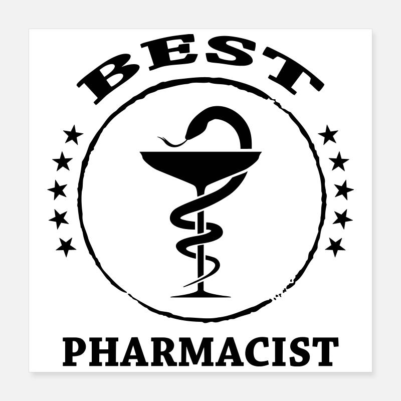 Best Pharmacist Poster 40x40 cm
