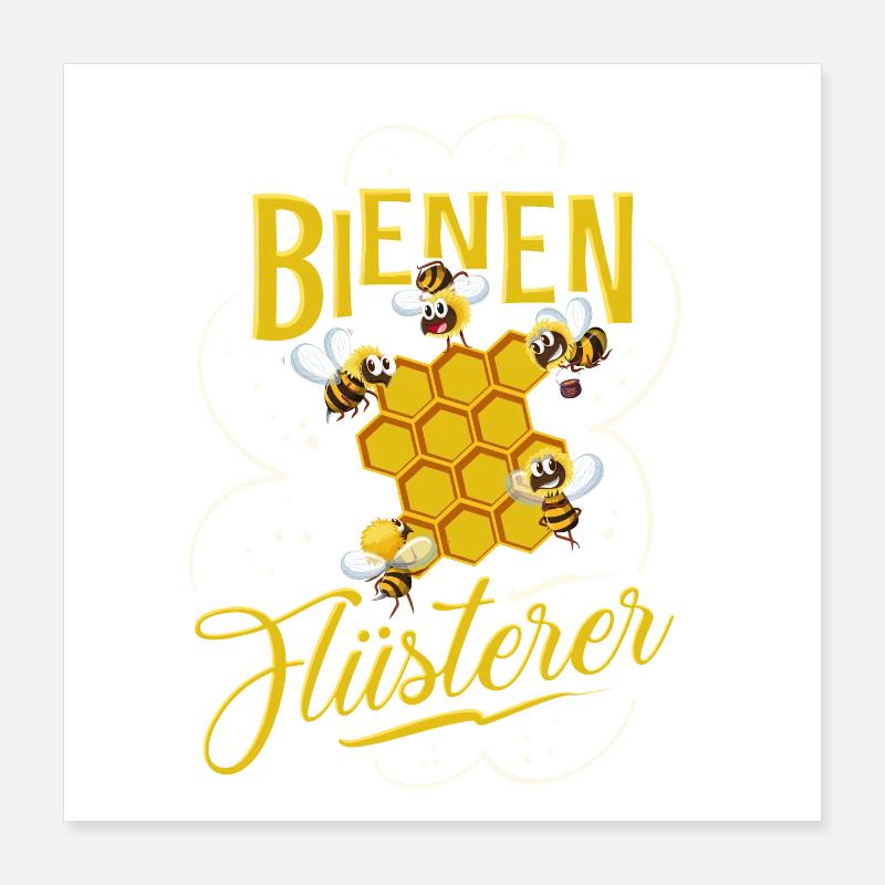 Bienen Flüsterer Poster 40x40 cm