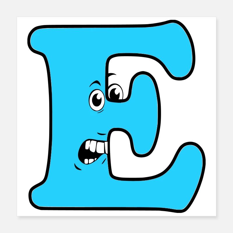 E Poster 40 x 40 cm