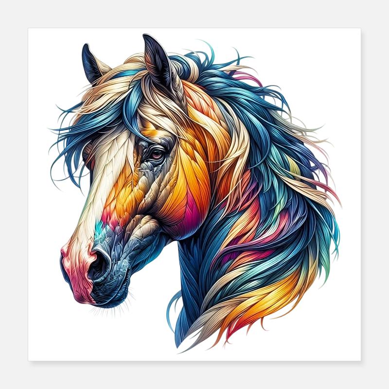 Cheval Poster 40 x 40 cm