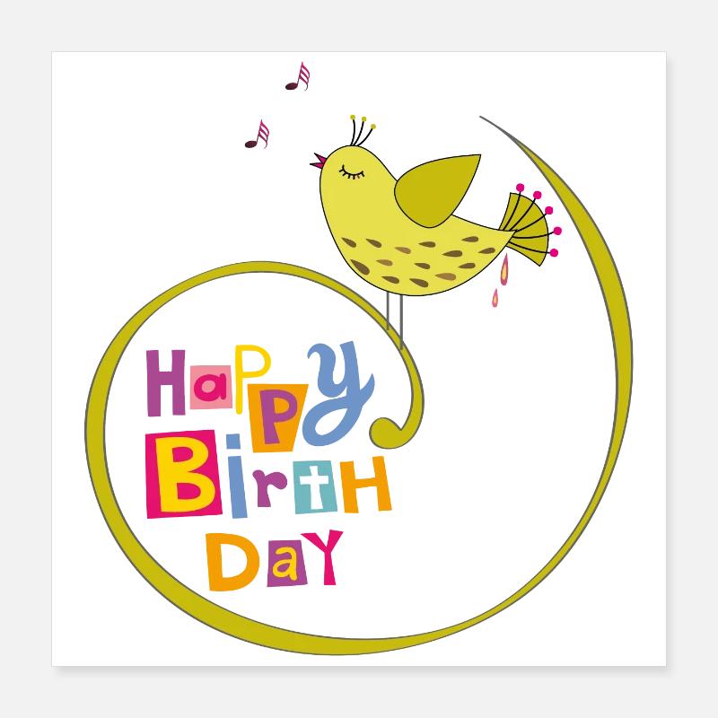 Bon anniversaire Poster 40 x 40 cm