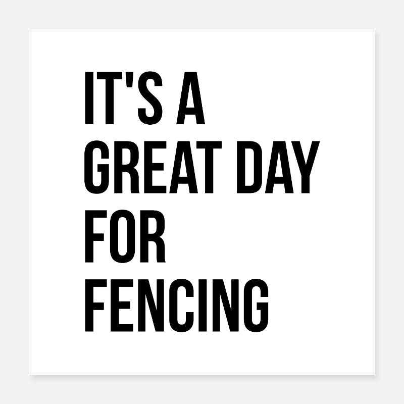 Fencing Poster 16" x 16" (40x40 cm)