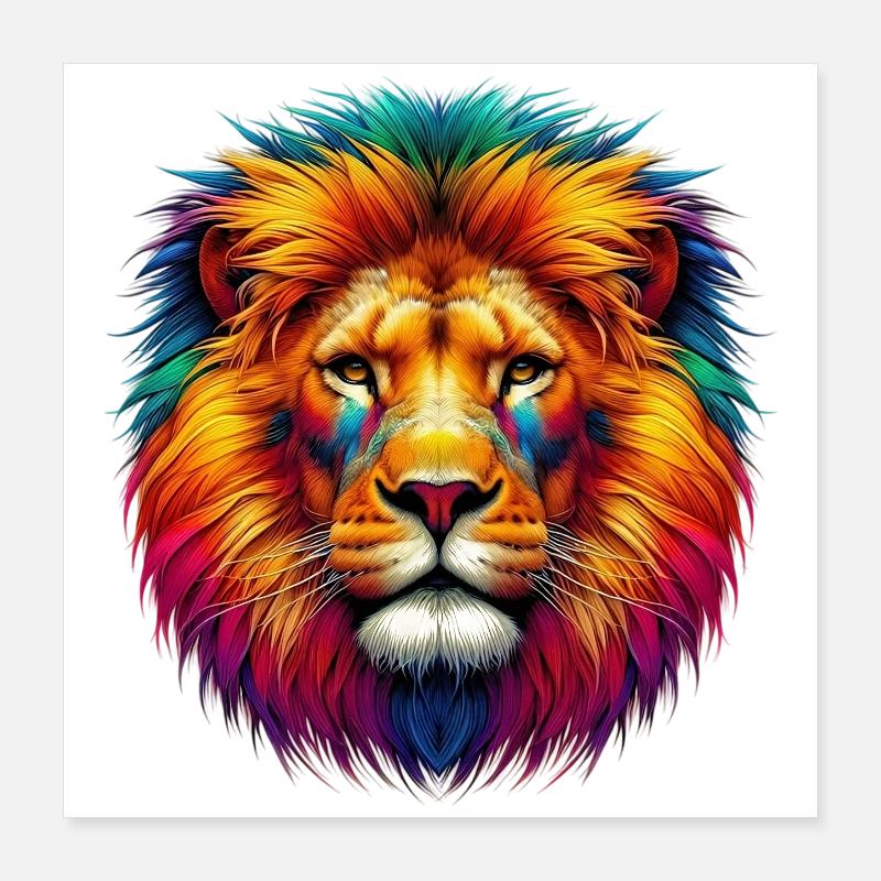 Löwe Poster 40x40 cm
