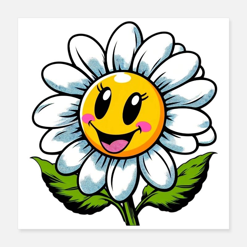 Daisy Poster 16" x 16" (40x40 cm)