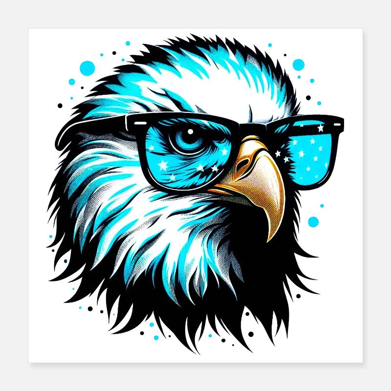 Eagle Poster 16" x 16" (40x40 cm)