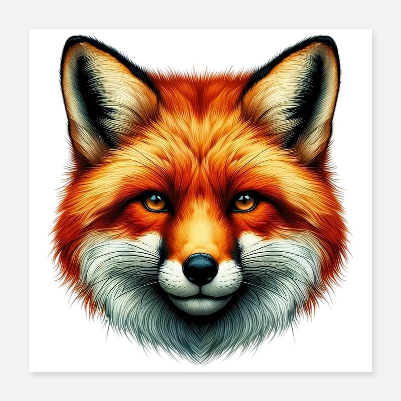 Renard Poster 40 x 40 cm