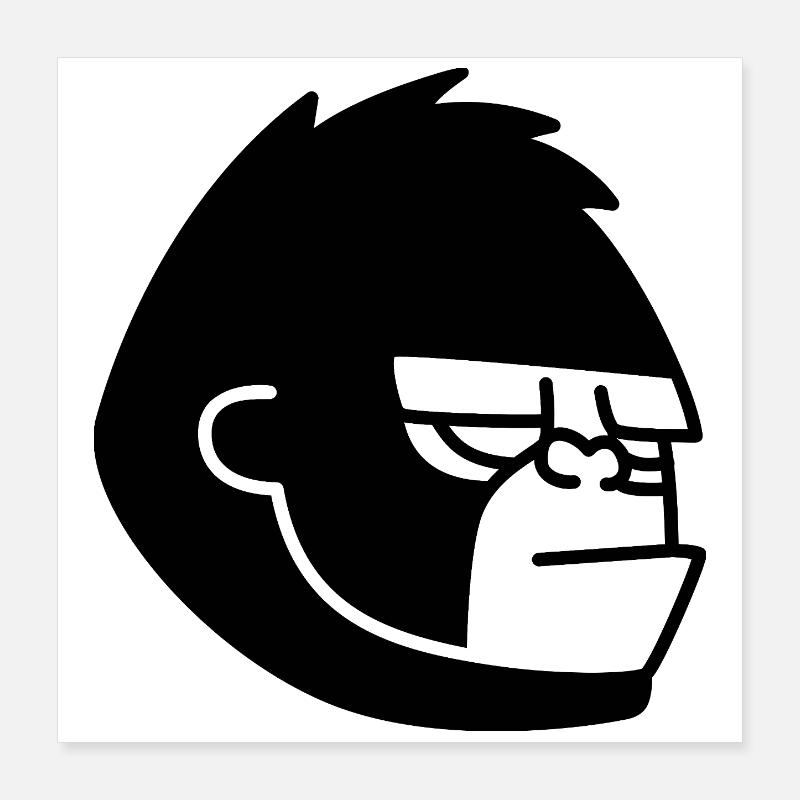 Gorilla Kong: Dschungel, Power & Primat Poster 40x40 cm