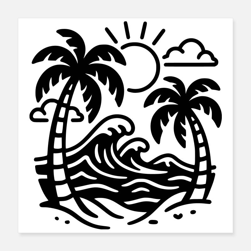 Urlaub Poster 40x40 cm