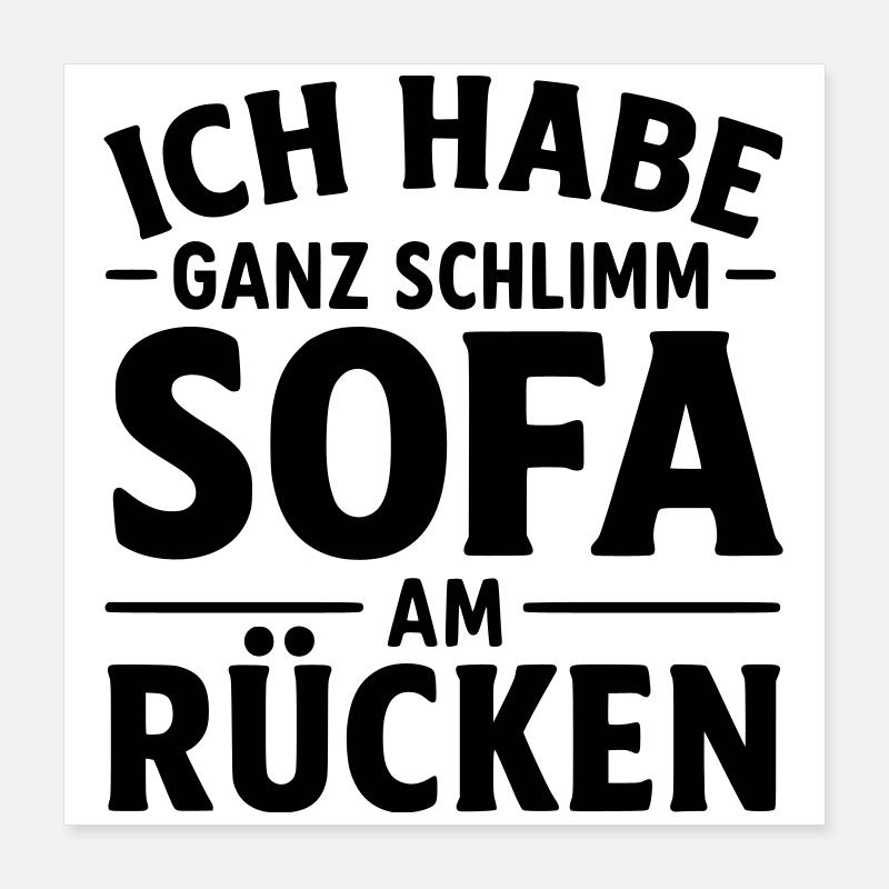Sofa on the back Poster 16" x 16" (40x40 cm)