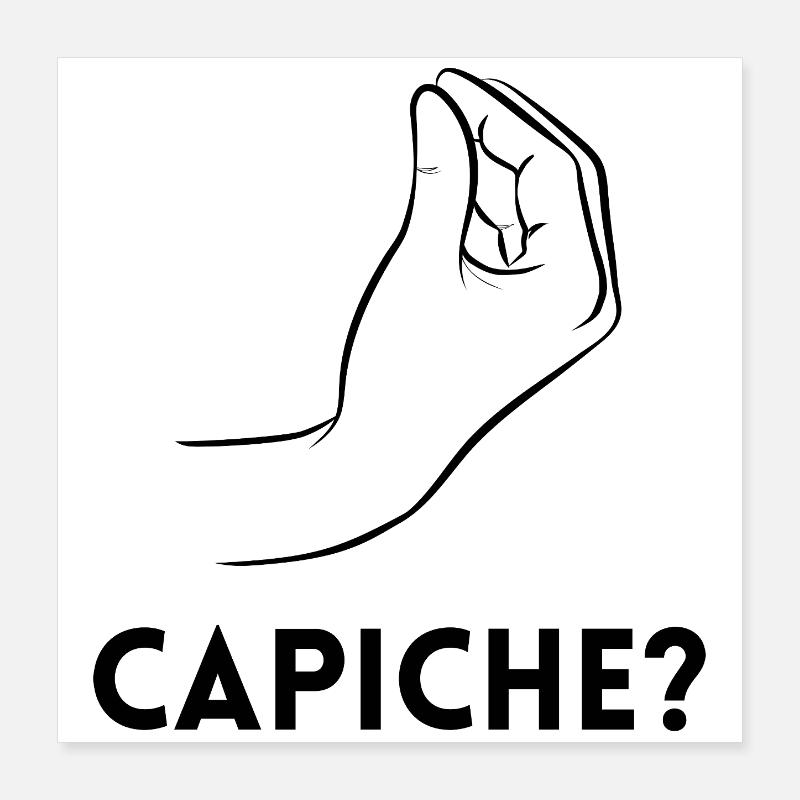 Capiche – Verstehst du? Poster 40x40 cm
