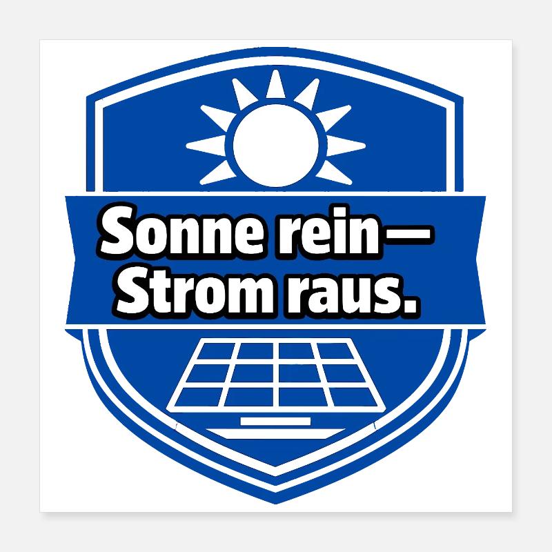 Solarmodul Solarenergie Solarstrom Poster 40x40 cm