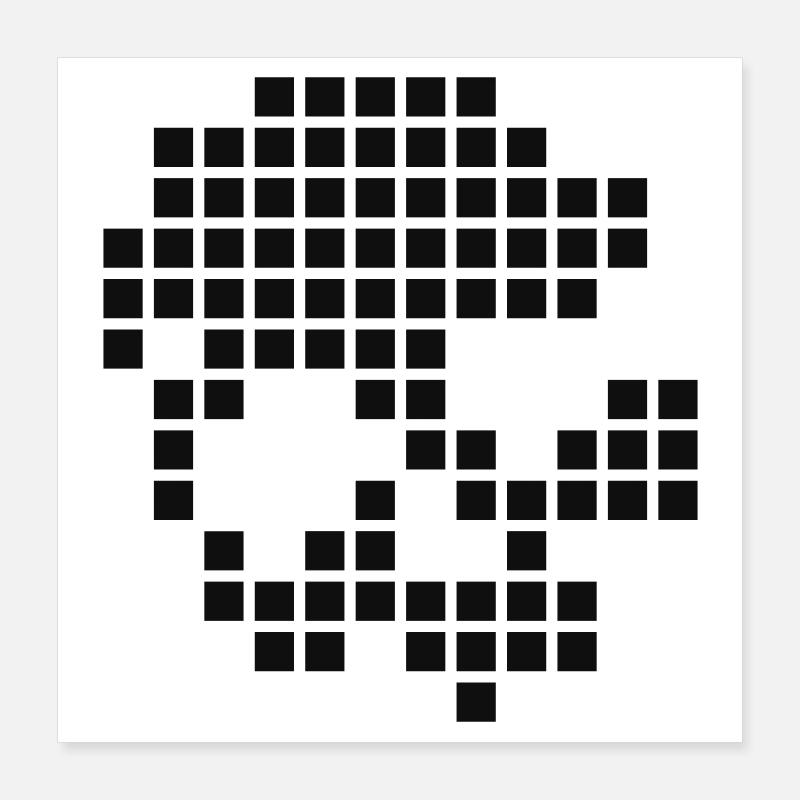 Digital skull Poster 16" x 16" (40x40 cm)
