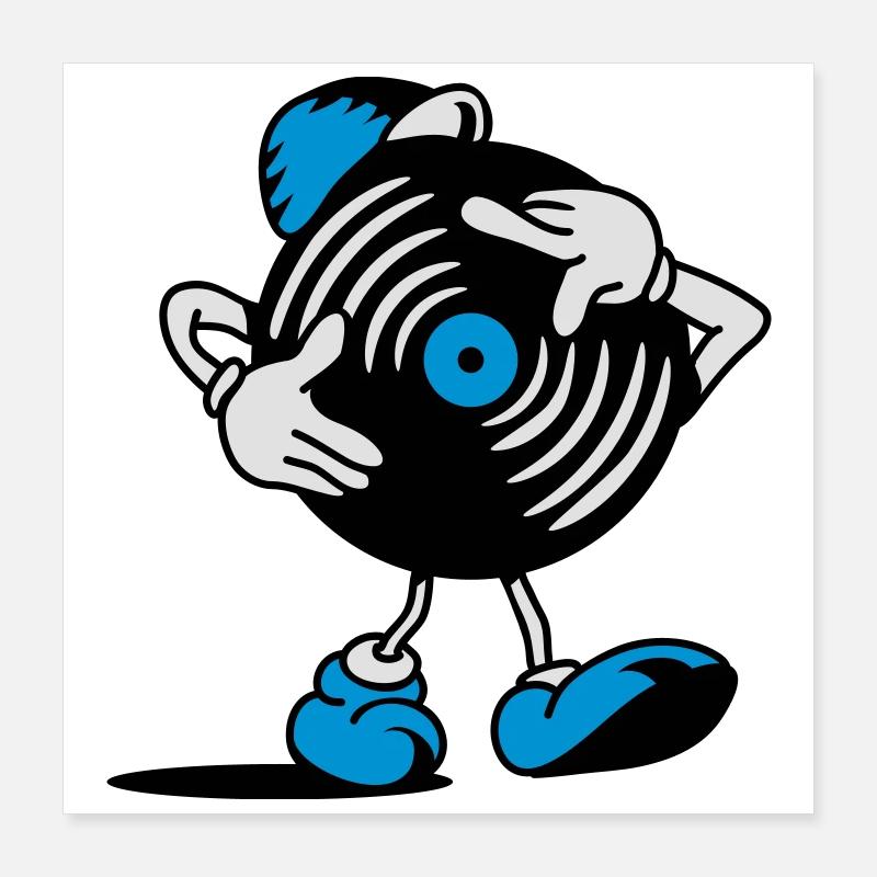 DISQUE VINYLE Poster 40 x 40 cm