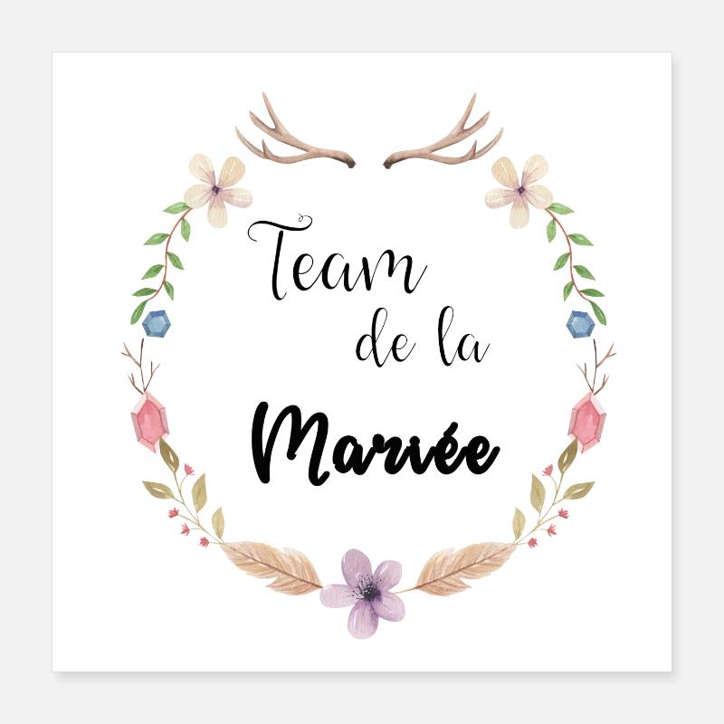 team de la mariée boho Poster 40 x 40 cm