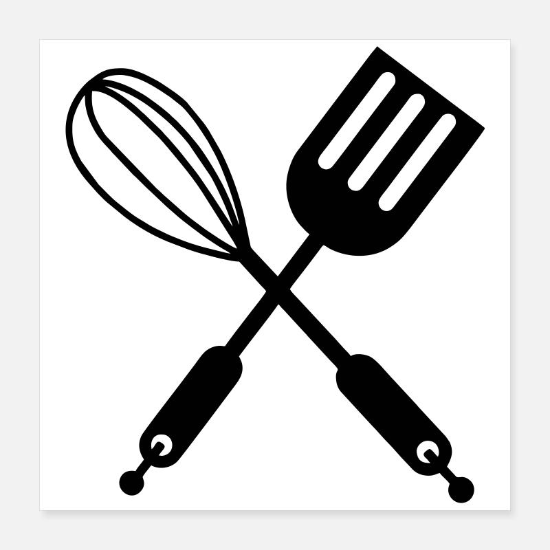 Ustensiles de cuisine Poster 40 x 40 cm