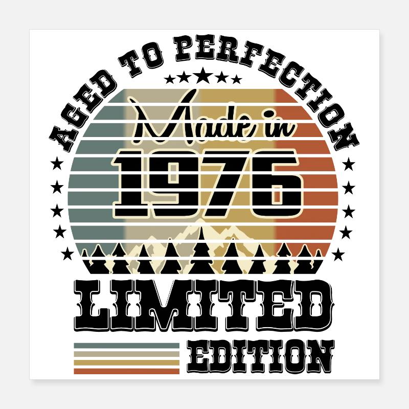 Édition limitée 1976 Poster 40 x 40 cm