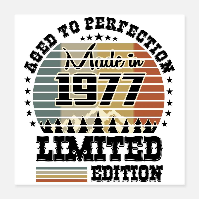 Édition limitée 1977 Poster 40 x 40 cm