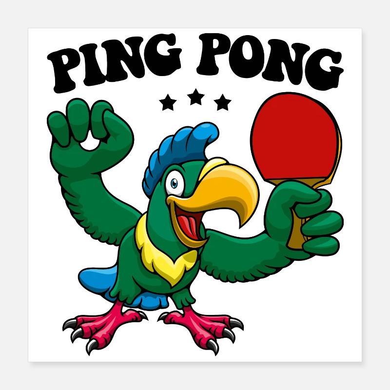 Ping Pong Champion Design Table Tennis und Poster 40x40 cm