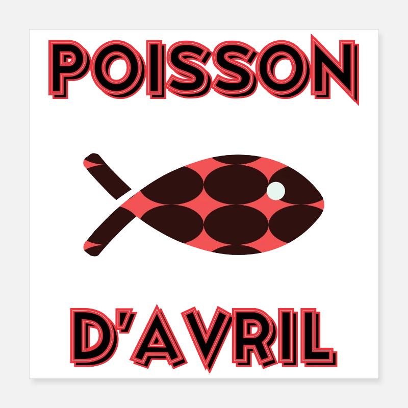 FISCH. APRILSCHERZ Poster 40x40 cm