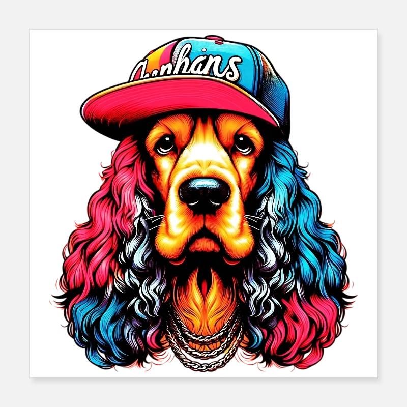 Hund Poster 40x40 cm