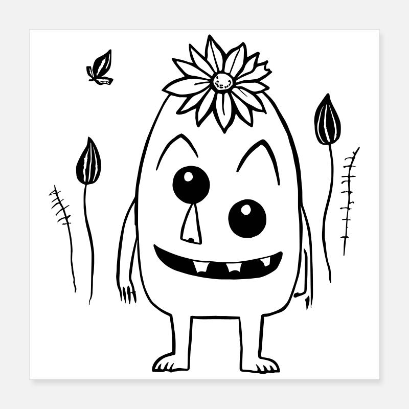 Petit monstre Poster 40 x 40 cm