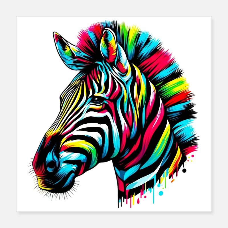 Zebra Poster 40x40 cm