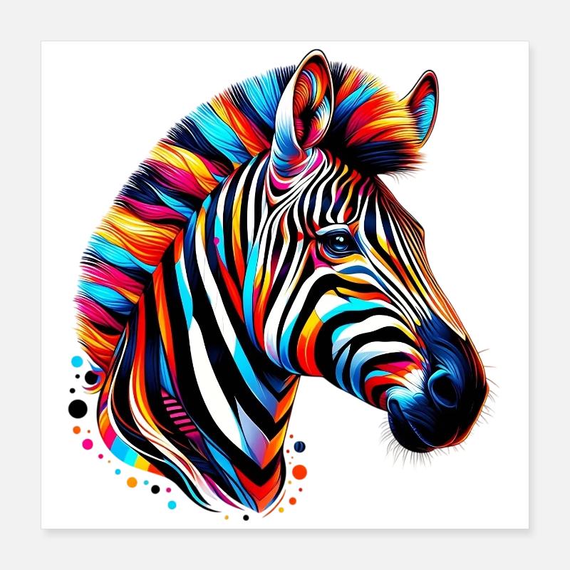 Zebra Poster 40x40 cm