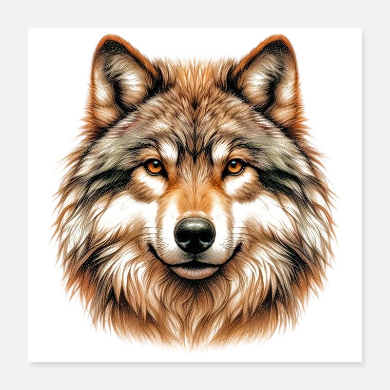 Wolf Poster 40x40 cm