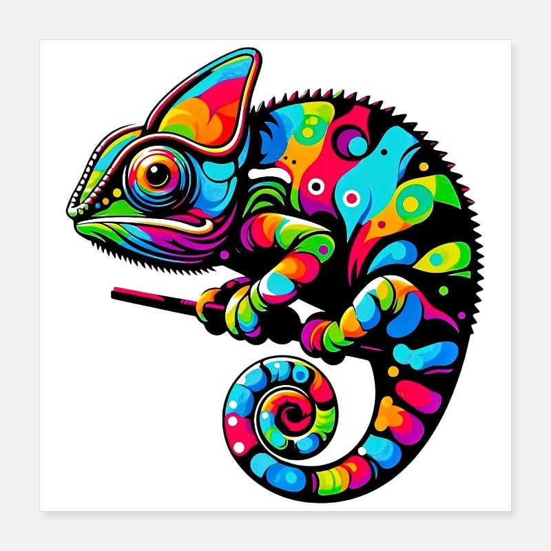 Chameleon Poster 16" x 16" (40x40 cm)
