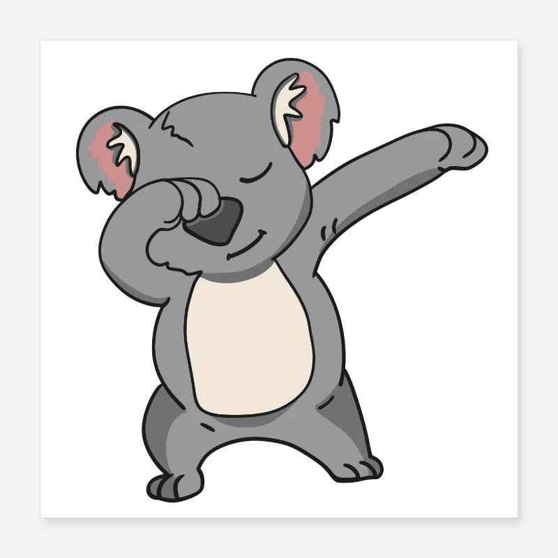 Dabbing Koala Poster 40x40 cm