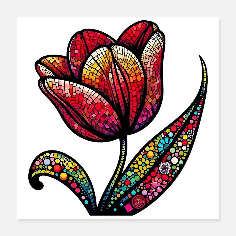 Tulpe Poster 40x40 cm