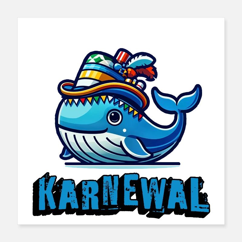 Sur la route dans le carnaval en tant que carnaval Poster 40 x 40 cm