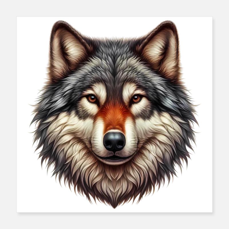 Loup Poster 40 x 40 cm