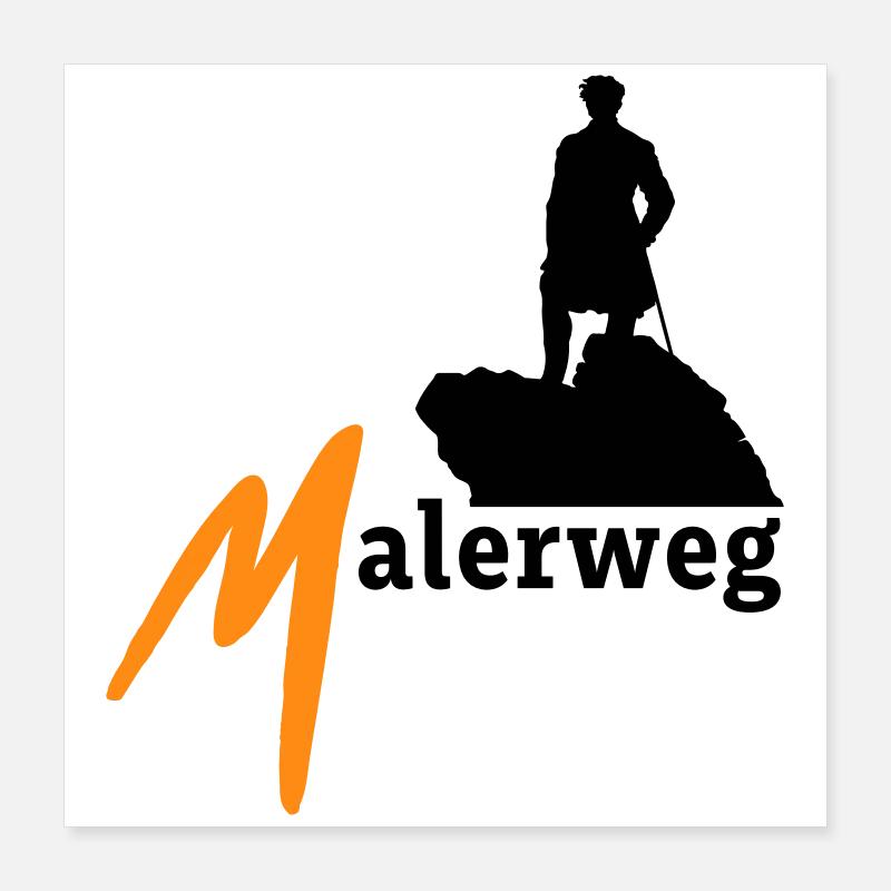 Malerweg, Elbe, Grès, Suisse saxonne Poster 40 x 40 cm