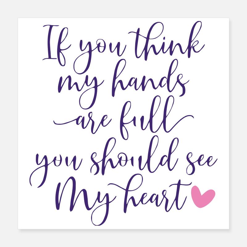 Conception de citation manuscrite inspirante Poster 40 x 40 cm