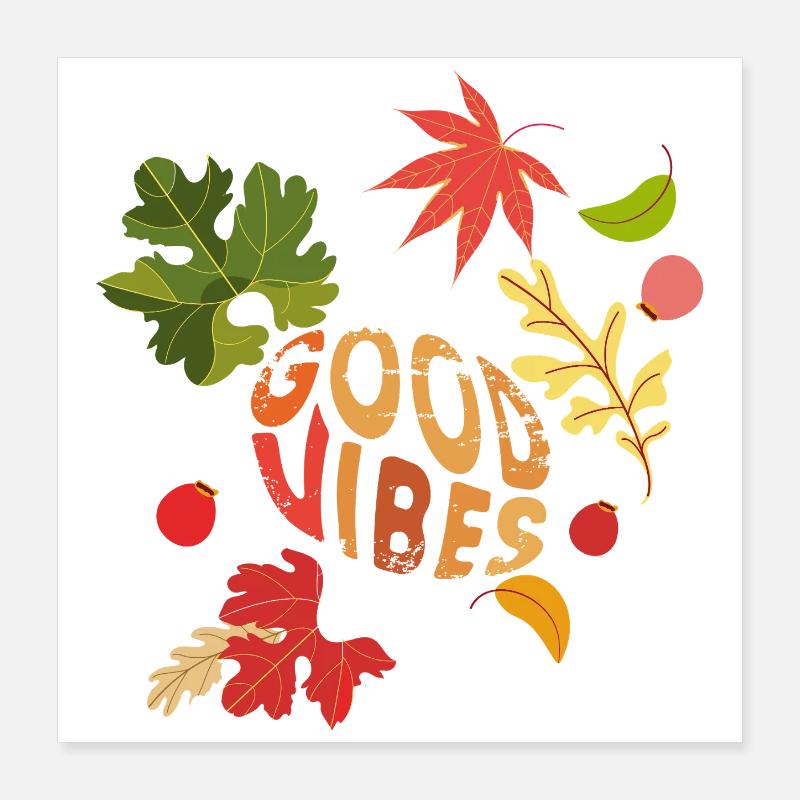 Herbst Vibes Poster 40x40 cm
