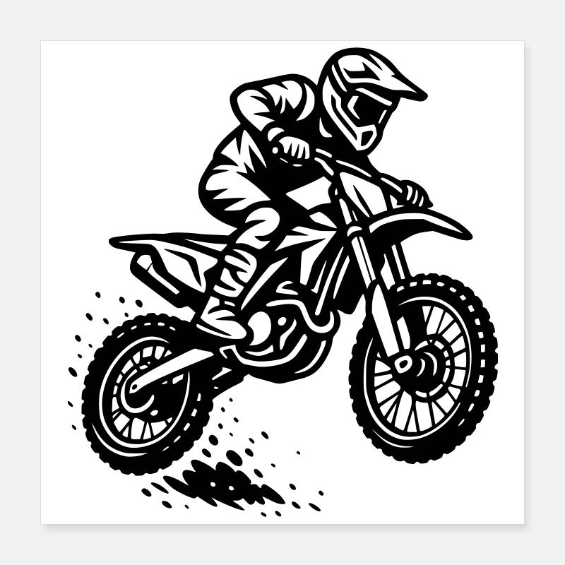 Conception de motocross Poster 40 x 40 cm